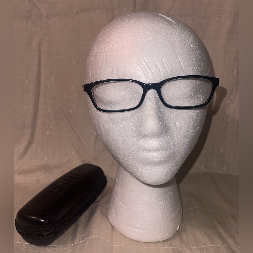DKNY Black Rectangular Glasses With Eyeglass Case - image 1